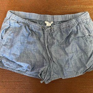 JCrew Blue Linen Shorts